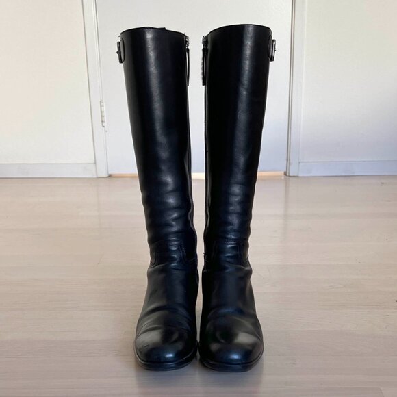 Prada Authentic Leather Riding Boots - Picture 3 of 14